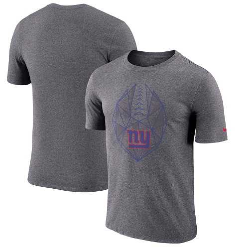 Men's New York Giants Nike Heathered Charcoal Fan Gear Icon Performance T-Shirt