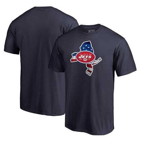 Men's New York Jets NFL Pro Line by Fanatics Branded Navy Banner State T-Shirt