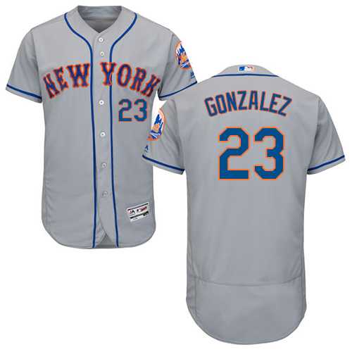 Men's New York Mets #23 Adrian Gonzalez Grey Flexbase Authentic Collection Stitched MLB