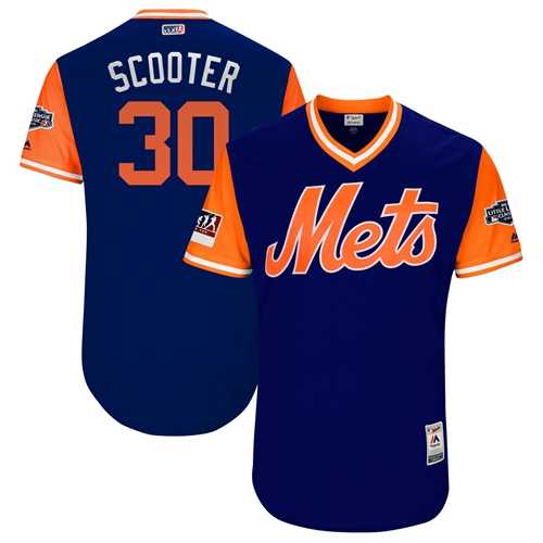 Men's New York Mets #30 Michael Conforto Royal Scooter Players Weekend Authentic Stitched MLB