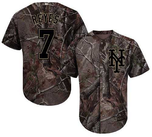Men's New York Mets #7 Jose Reyes Camo Realtree Collection Cool Base Stitched MLB