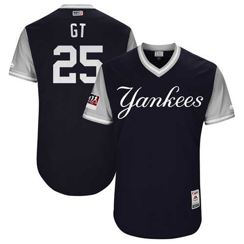 Men's New York Yankees #25 Gleyber Torres Navy GT Players Weekend Authentic Stitched MLB