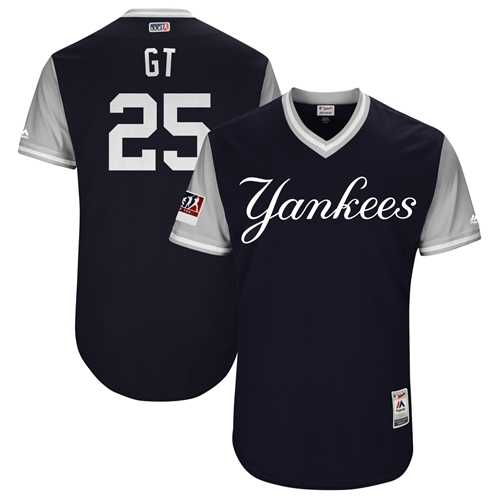Men's New York Yankees #25 Gleyber Torres Navy GT Players Weekend Authentic Stitched MLB Men's New York Yankees #25 Gleyber Torres Navy GT Players Weekend Authentic Stitched MLB