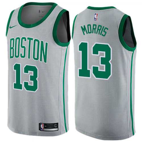 Men's Nike Boston Celtics #13 Marcus Morris Gray NBA Swingman City Edition Jersey