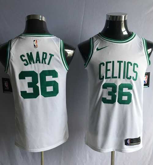 Men's Nike Boston Celtics #36 Marcus Smart White NBA Swingman Association Edition Jersey