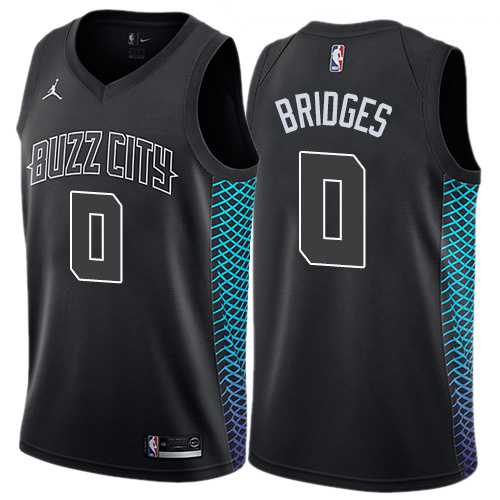 Men's Nike Charlotte Hornets #0 Miles Bridges Black NBA Jordan Swingman City Edition Jersey