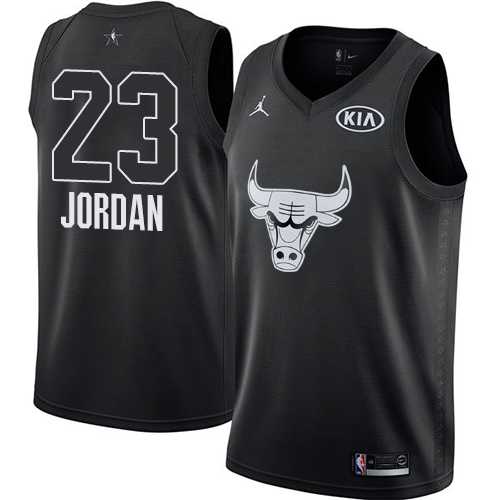 Men's Nike Chicago Bulls #23 Michael Jordan Black NBA Jordan Swingman 2018 All-Star Game Jersey