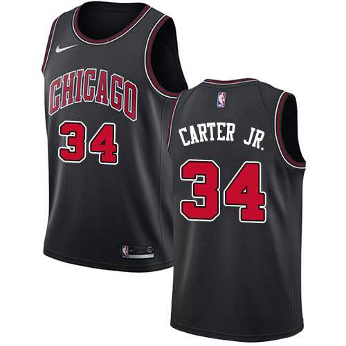Men's Nike Chicago Bulls #34 Wendell Carter Jr. Black NBA Swingman Statement Edition Jersey