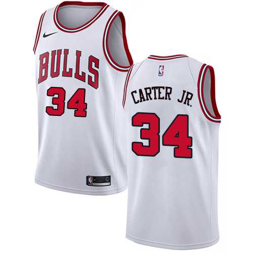 Men's Nike Chicago Bulls #34 Wendell Carter Jr. White NBA Swingman Association Edition Jersey