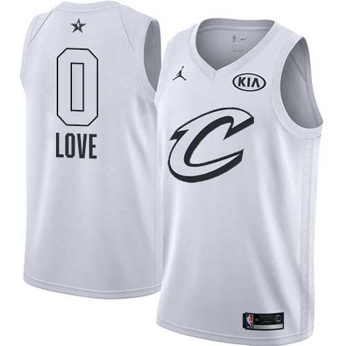 Men's Nike Cleveland Cavaliers #0 Kevin Love White NBA Jordan Swingman 2018 All-Star Game Jersey