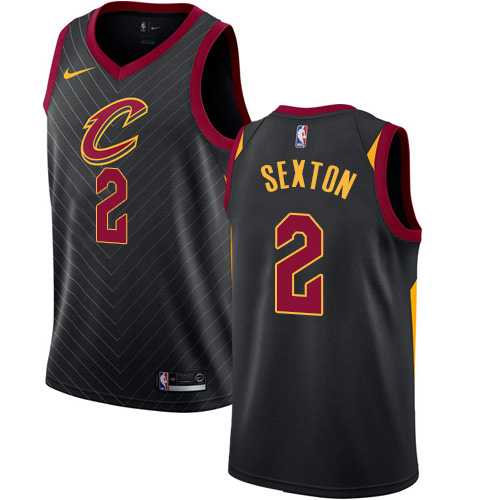 Men's Nike Cleveland Cavaliers #2 Collin Sexton Black NBA Swingman Statement Edition Jersey