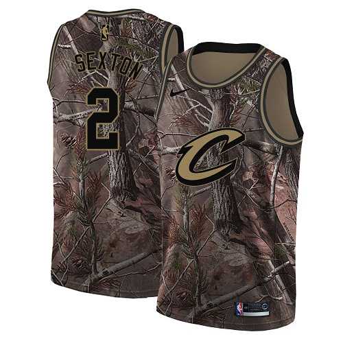 Men's Nike Cleveland Cavaliers #2 Collin Sexton Camo NBA Swingman Realtree Collection Jersey