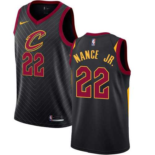 Men's Nike Cleveland Cavaliers #22 Larry Nance Jr. Black NBA Swingman Statement Edition Jersey