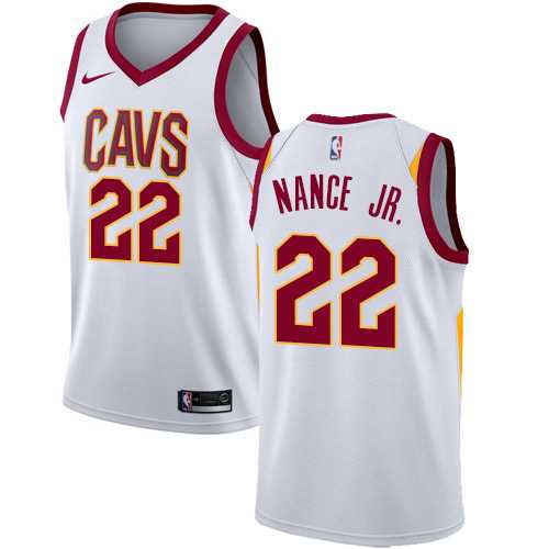 Men's Nike Cleveland Cavaliers #22 Larry Nance Jr. White NBA Swingman Association Edition Jersey