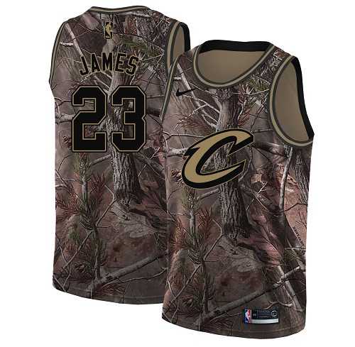 Men's Nike Cleveland Cavaliers #23 LeBron James Camo NBA Swingman Realtree Collection Jersey