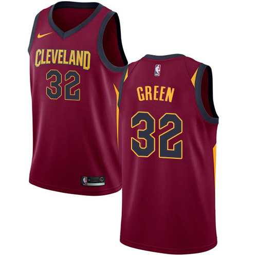 Men's Nike Cleveland Cavaliers #32 Jeff Green Red NBA Swingman Icon Edition Jersey