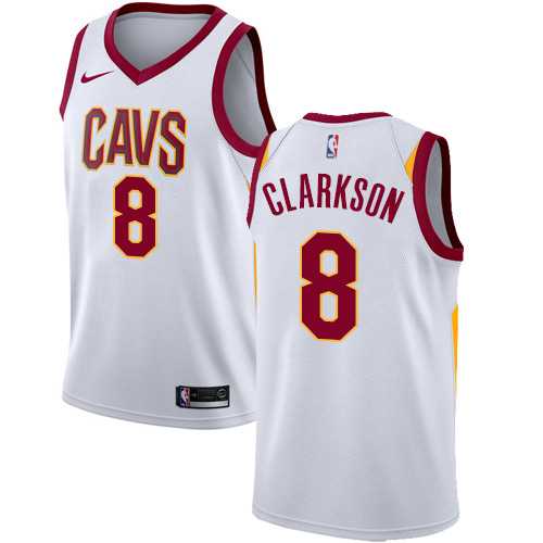 Men's Nike Cleveland Cavaliers #8 Jordan Clarkson White NBA Swingman Association Edition Jersey