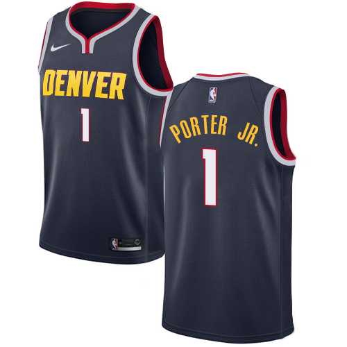 Men's Nike Denver Nuggets #1 Michael Porter Jr. Navy NBA Swingman Icon Edition Jersey