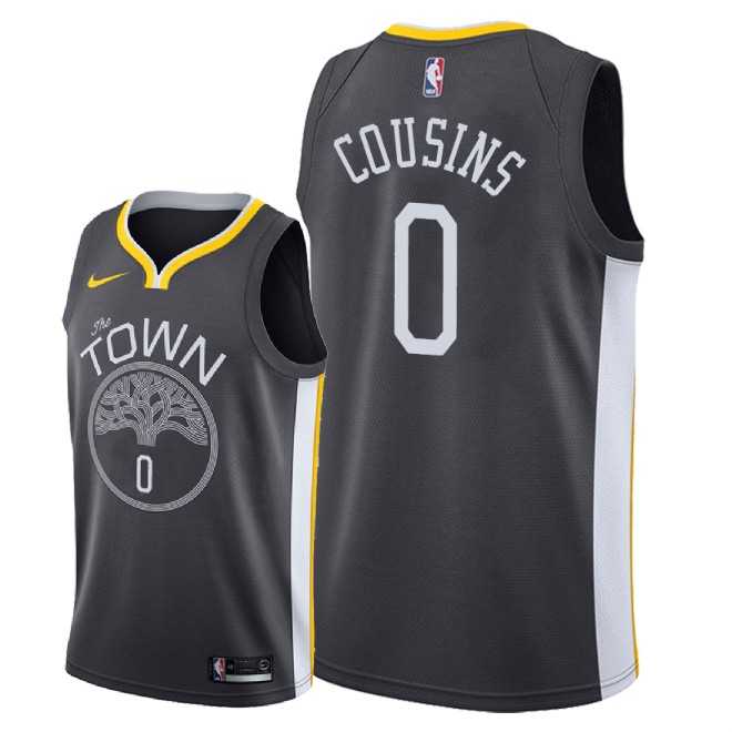 Men's Nike Golden State Warriors #0 DeMarcus Cousins Grey NBA Statement Jersey