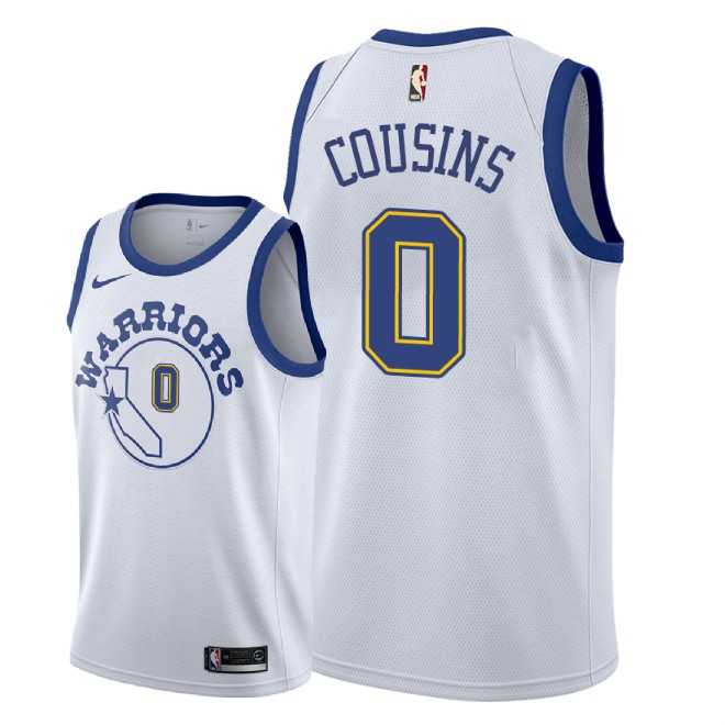 Men's Nike Golden State Warriors #0 DeMarcus Cousins White NBA Classic Edition Jersey