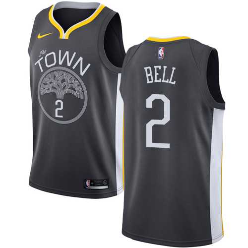 Men's Nike Golden State Warriors #2 Jordan Bell Black NBA Swingman Statement Edition Jersey