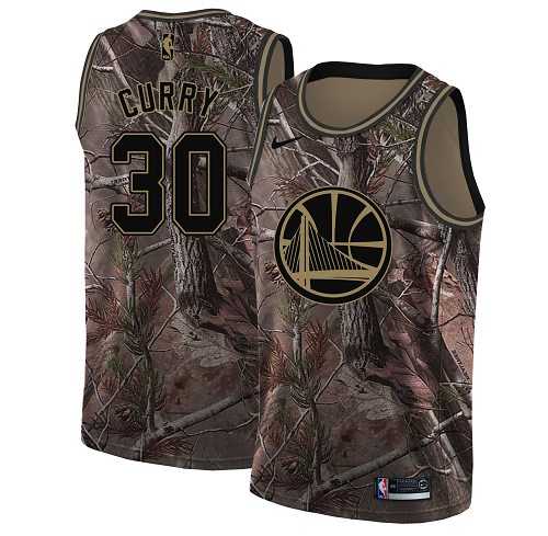 Men's Nike Golden State Warriors #30 Stephen Curry Camo NBA Swingman Realtree Collection Jersey