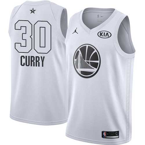 Men's Nike Golden State Warriors #30 Stephen Curry White NBA Jordan Swingman 2018 All-Star Game Jersey