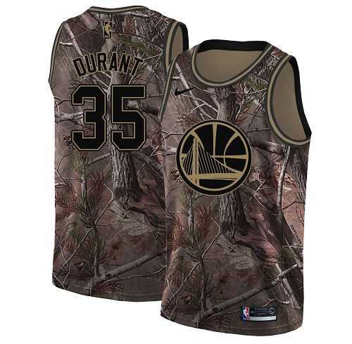 Men's Nike Golden State Warriors #35 Kevin Durant Camo NBA Swingman Realtree Collection Jersey