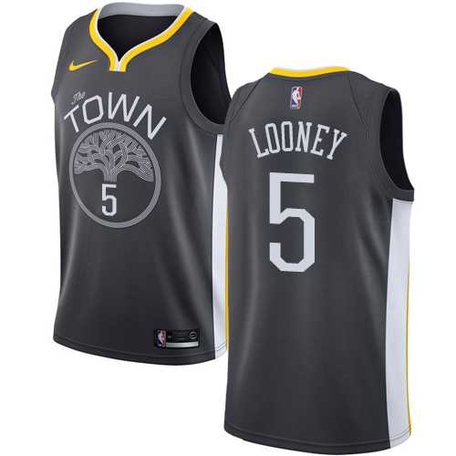 Men's Nike Golden State Warriors #5 Kevon Looney Black NBA Swingman Statement Edition Jersey