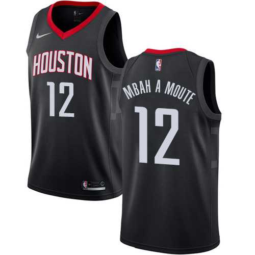 Men's Nike Houston Rockets #12 Luc Mbah a Moute Black NBA Swingman Statement Edition Jersey