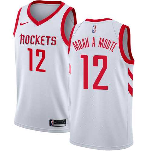 Men's Nike Houston Rockets #12 Luc Mbah a Moute White NBA Swingman Association Edition Jersey