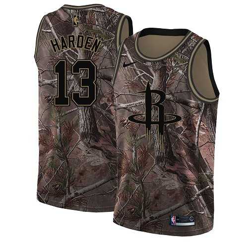 Men's Nike Houston Rockets #13 James Harden Camo NBA Swingman Realtree Collection Jersey