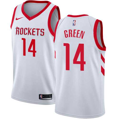Men's Nike Houston Rockets #14 Gerald Green White NBA Swingman Association Edition Jersey