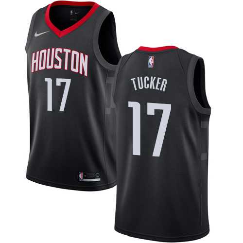 Men's Nike Houston Rockets #17 PJ Tucker Black NBA Swingman Statement Edition Jersey