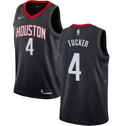 Men's Nike Houston Rockets #4 PJ Tucker Black NBA Swingman Statement Edition Jersey