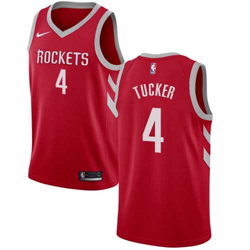 Men's Nike Houston Rockets #4 PJ Tucker Red NBA Swingman Icon Edition Jersey