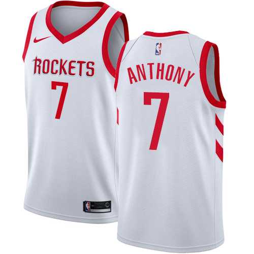 Men's Nike Houston Rockets #7 Carmelo Anthony White NBA Swingman Association Edition Jersey