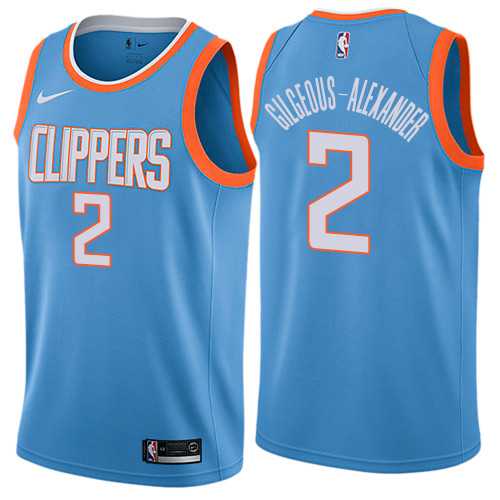 Men's Nike Los Angeles Clippers #2 Shai Gilgeous-Alexander Blue NBA Swingman City Edition Jersey