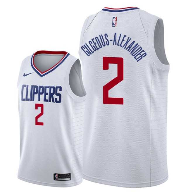 Men's Nike Los Angeles Clippers #2 Shai Gilgeous Alexander White NBA Association Jersey