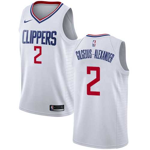 Men's Nike Los Angeles Clippers #2 Shai Gilgeous-Alexander White NBA Swingman Association Edition Jersey
