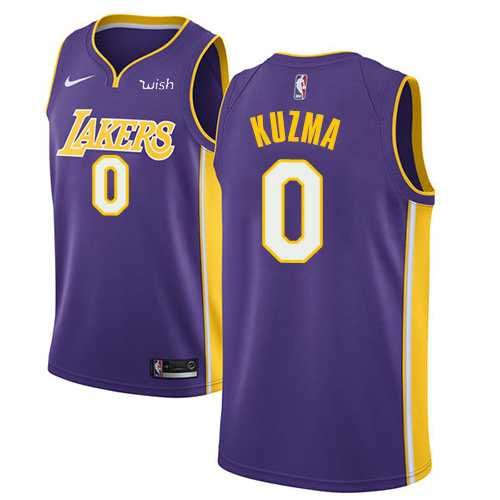 Men's Nike Los Angeles Lakers #0 Kyle Kuzma Purple NBA Swingman Statement Edition Jersey