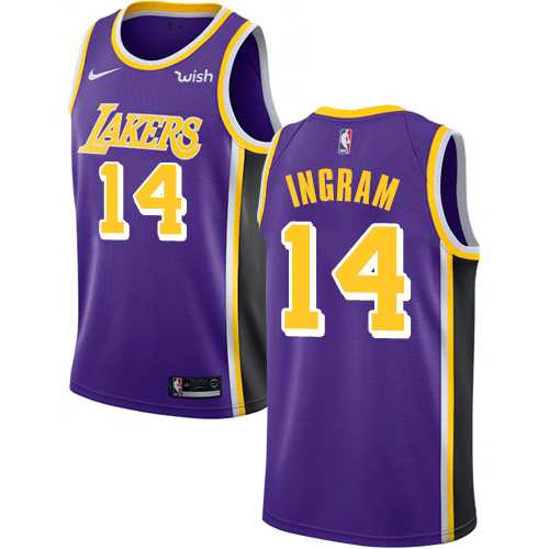 Men's Nike Los Angeles Lakers #14 Brandon Ingram Purple NBA Swingman Statement Edition Jersey