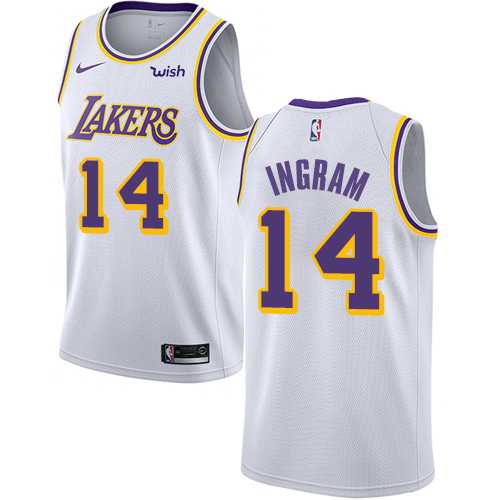 Men's Nike Los Angeles Lakers #14 Brandon Ingram White NBA Swingman Association Edition Jersey