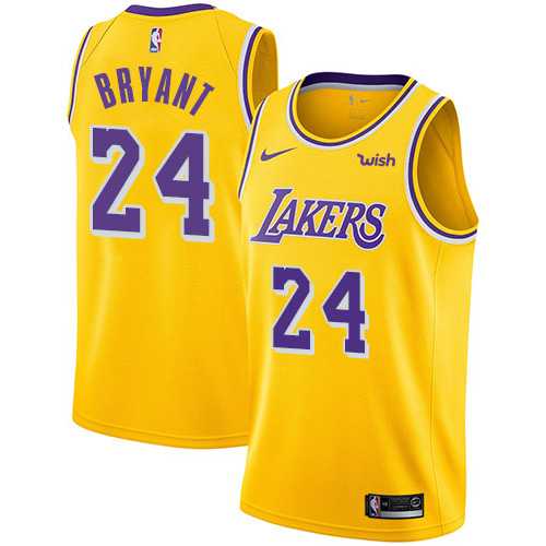 Men's Nike Los Angeles Lakers #24 Kobe Bryant Gold NBA Swingman Icon Edition Jersey