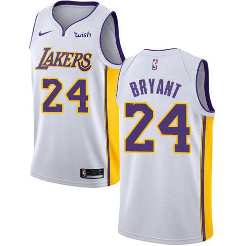 Men's Nike Los Angeles Lakers #24 Kobe Bryant White NBA Swingman Association Edition Jersey Men's Nike Los Angeles Lakers #24 Kobe Bryant White NBA Swingman Association Edition Jersey