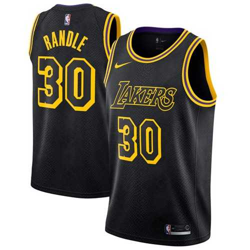 Men's Nike Los Angeles Lakers #30 Julius Randle Black NBA Swingman City Edition Jersey