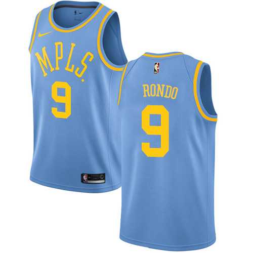Men's Nike Los Angeles Lakers #9 Rajon Rondo Royal Blue NBA Swingman Hardwood Classics Jersey