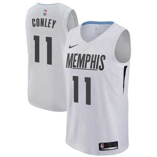 Men's Nike Memphis Grizzlies #11 Mike Conley White NBA Swingman City Edition Jersey