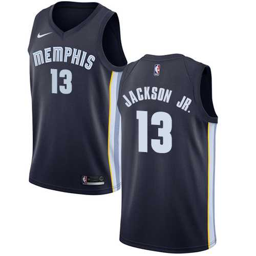 Men's Nike Memphis Grizzlies #13 Jaren Jackson Jr. Navy Blue NBA Swingman Icon Edition Jersey