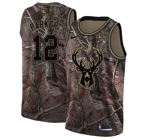 Men's Nike Milwaukee Bucks #12 Jabari Parker Camo NBA Swingman Realtree Collection Jersey